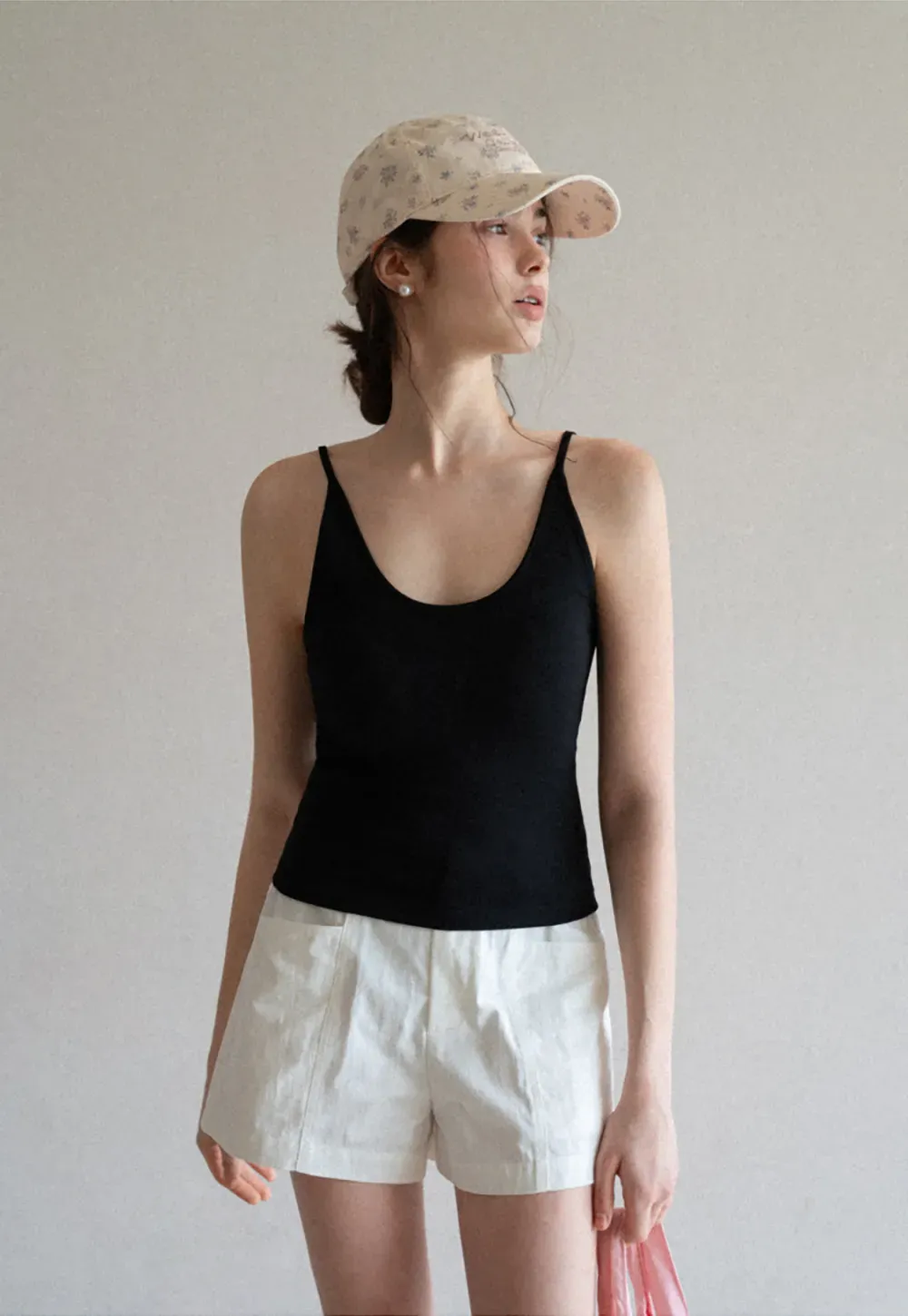 Lace Back Tank Top with Thin Straps