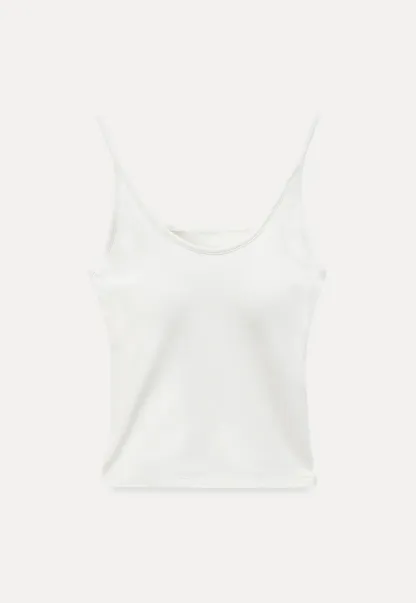 Lace Back Tank Top with Thin Straps