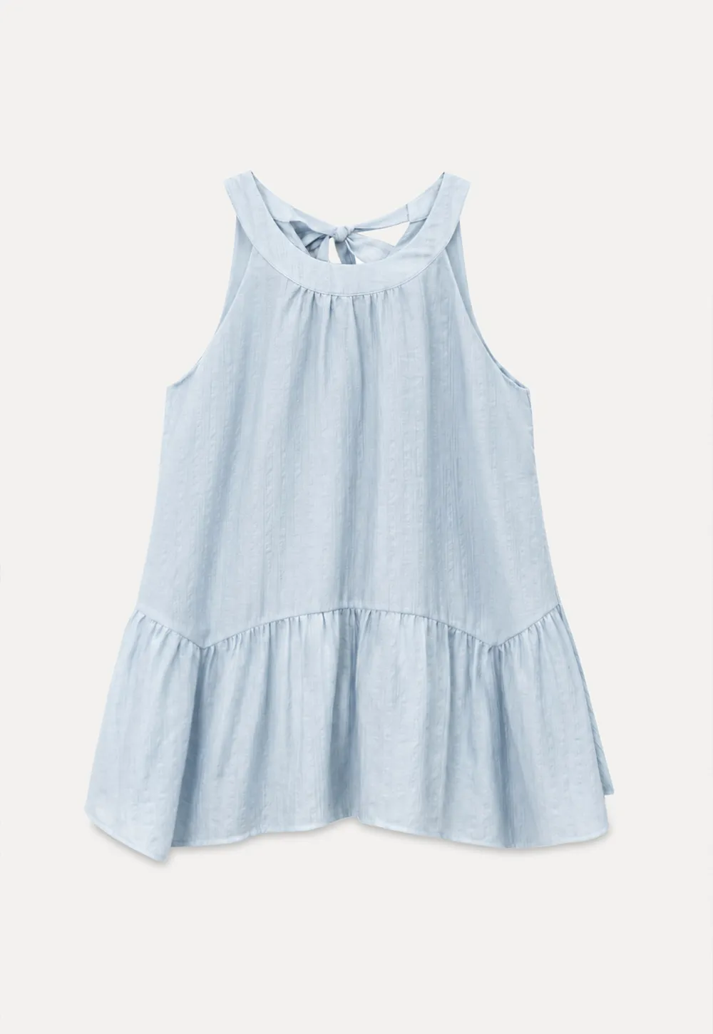 Ruffled Hem Sleeveless Top