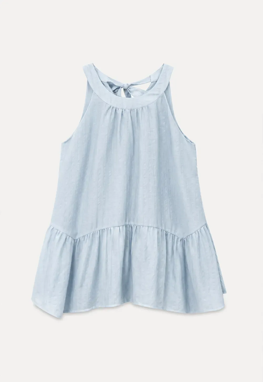Ruffled Hem Sleeveless Top