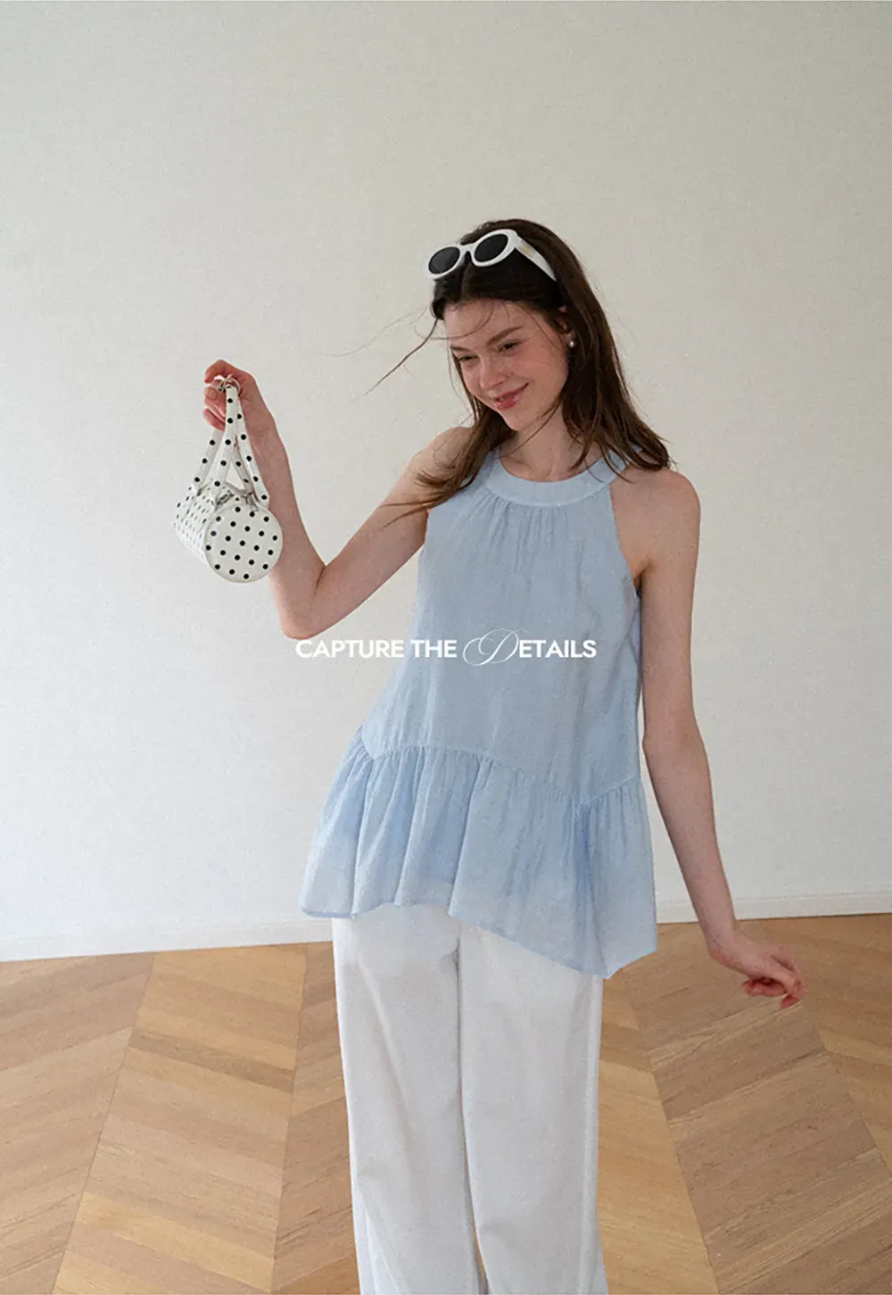 Ruffled Hem Sleeveless Top
