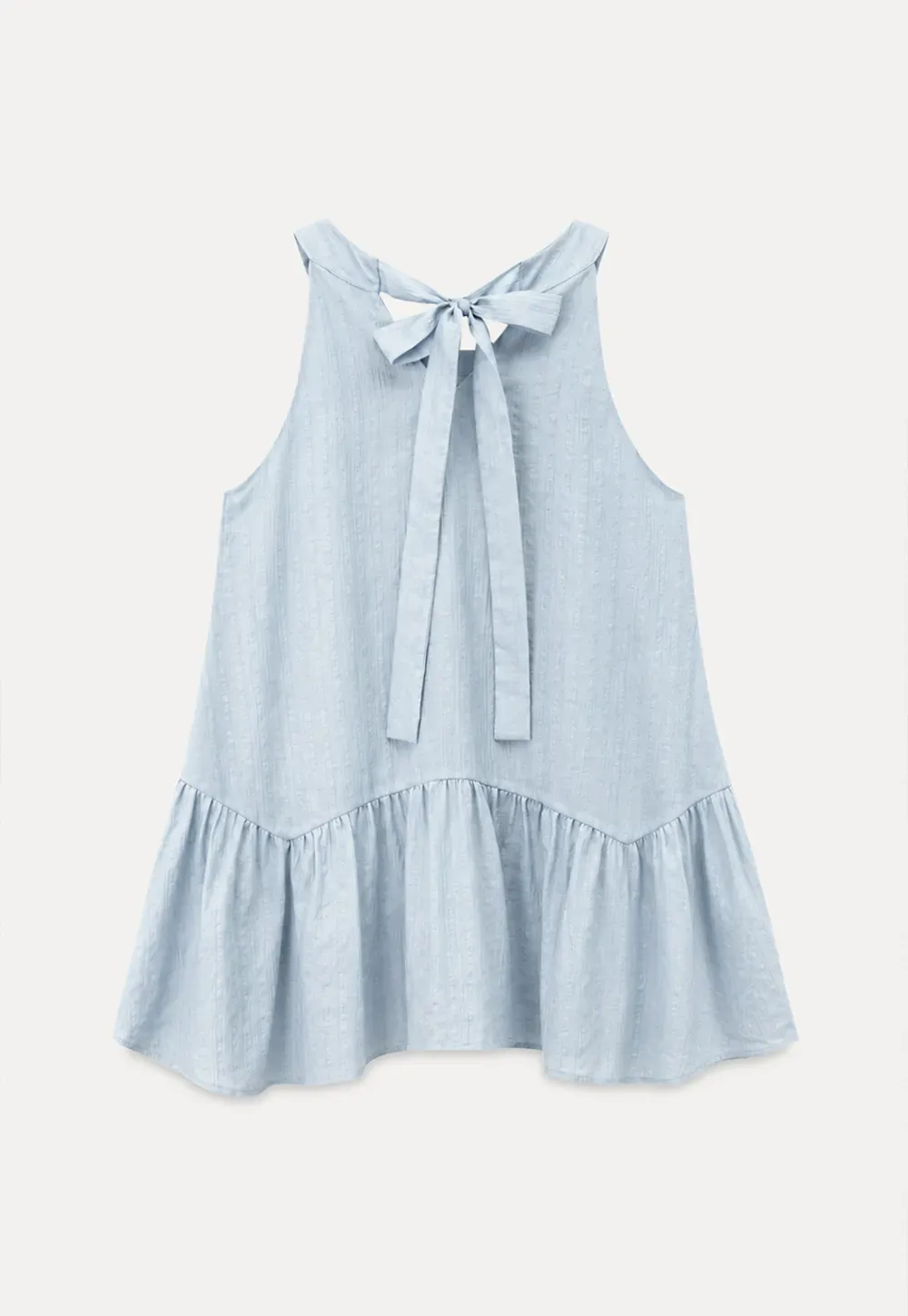 Ruffled Hem Sleeveless Top