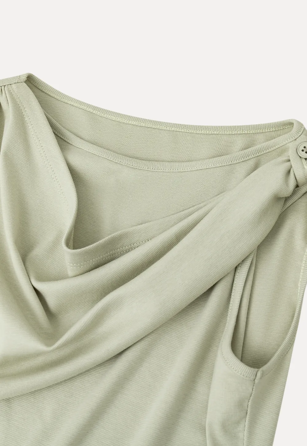 Asymmetrical Drape Sleeveless Top