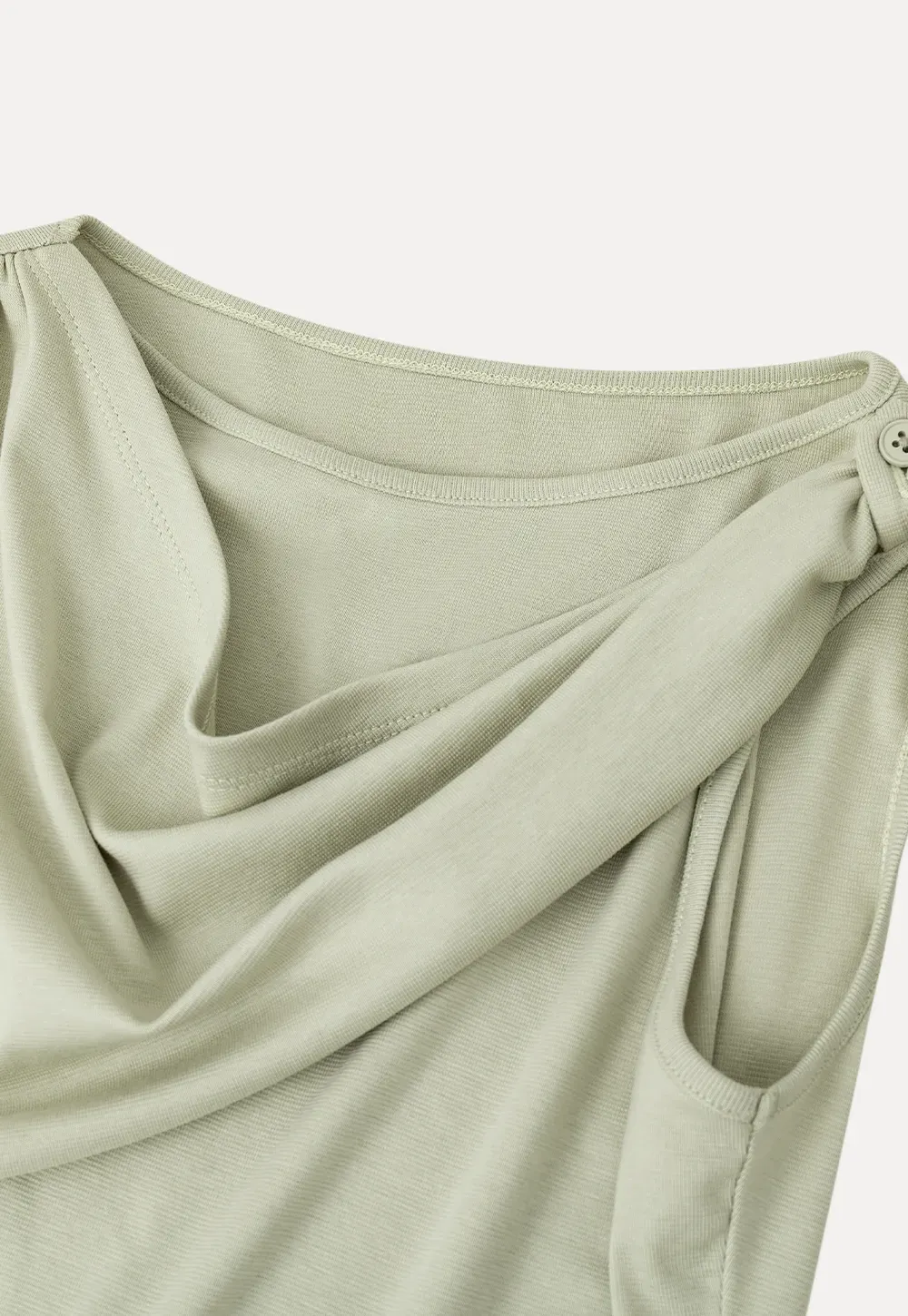 Asymmetrical Drape Sleeveless Top