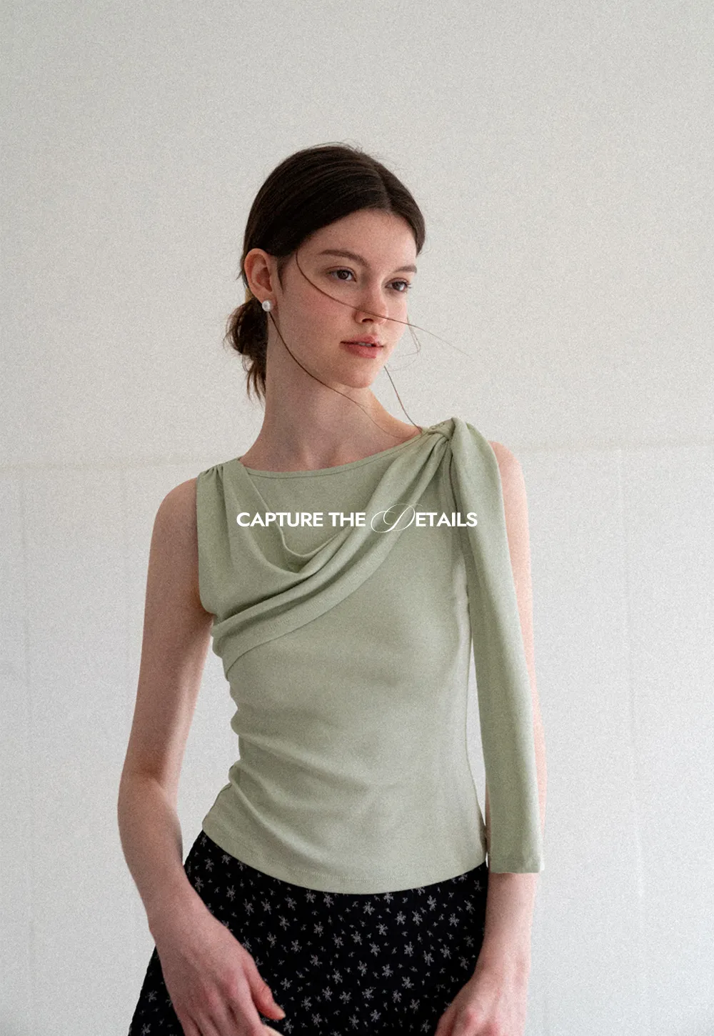 Asymmetrical Drape Sleeveless Top