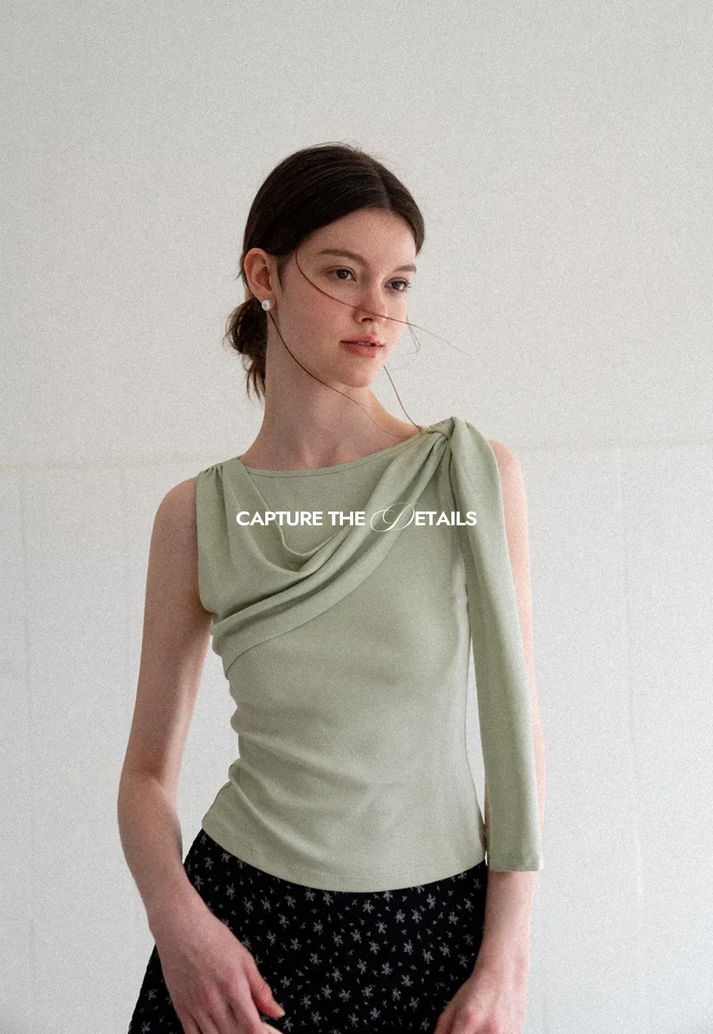 Asymmetrical Drape Sleeveless Top