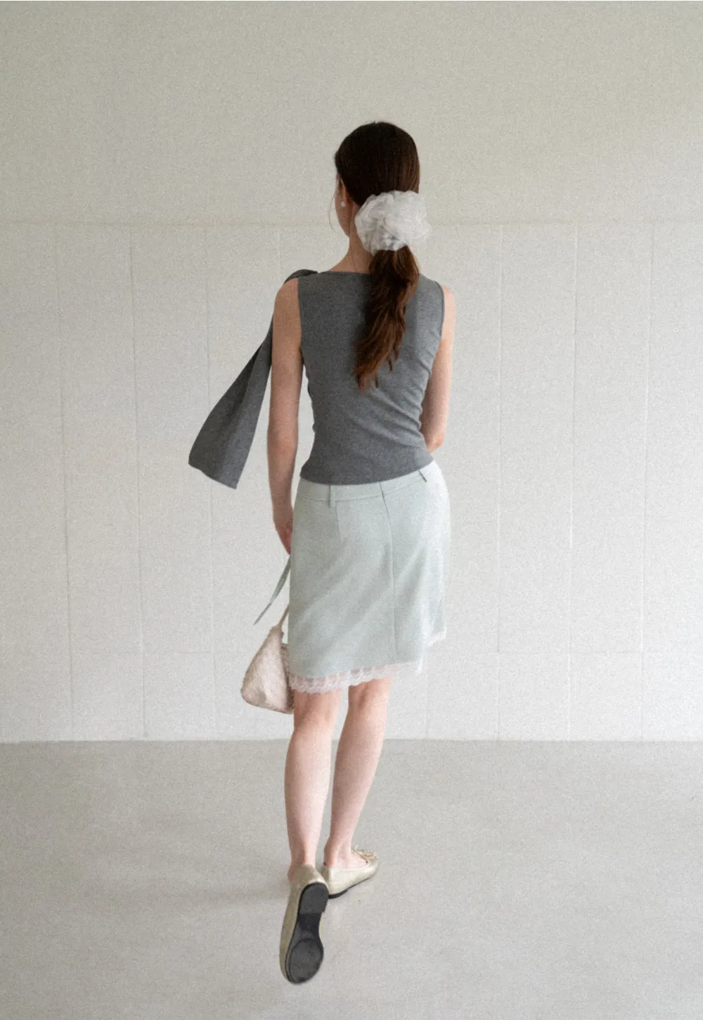 Asymmetrical Drape Sleeveless Top