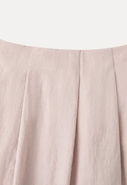 Square Neck Sleeveless Top With Pleated Midi Skirt Set