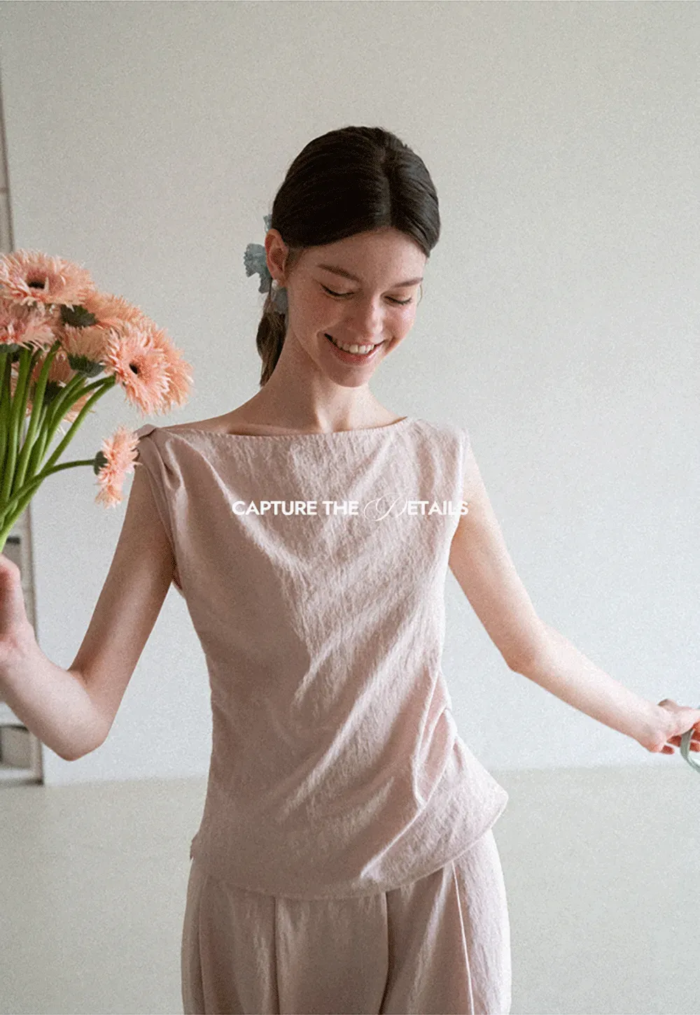Square Neck Sleeveless Top With Pleated Midi Skirt Set