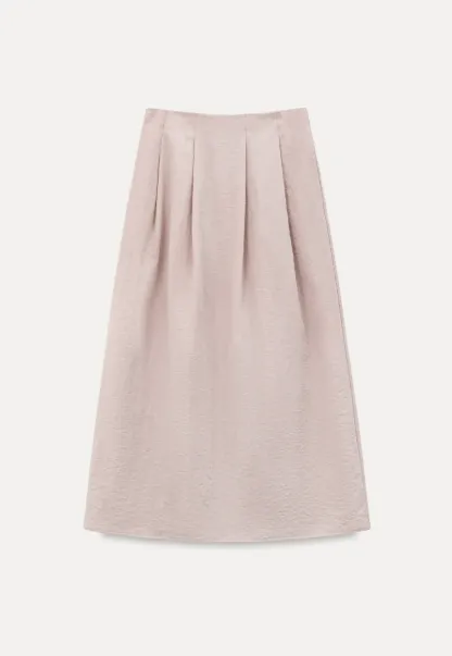 Square Neck Sleeveless Top With Pleated Midi Skirt Set