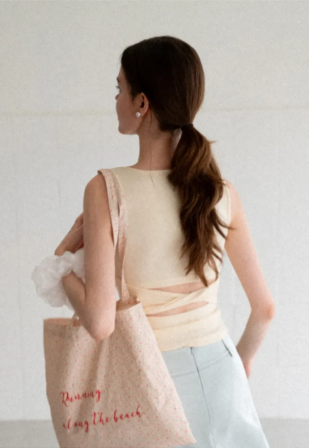 Cross Back Twist Detail Sleeveless Top