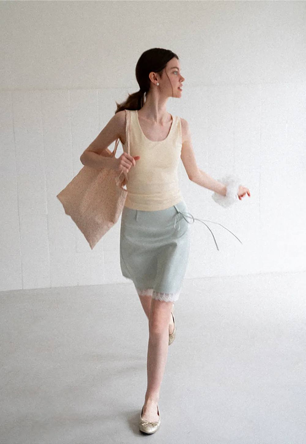 Cross Back Twist Detail Sleeveless Top