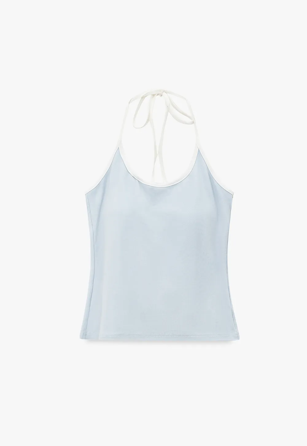 V Neck Sleeveless Knit Top With Ribbed Hem And Cropped Fit