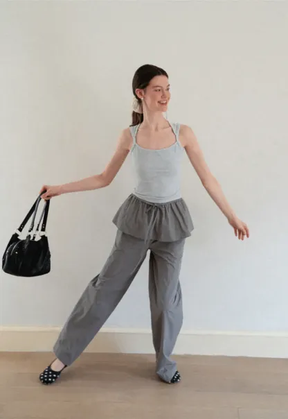 Ribbed Knit Square Neck Sleeveless Top