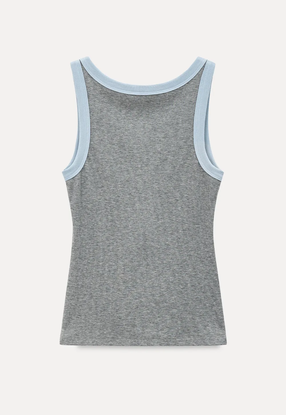 V Neck Button Front Ribbed Knit Tank Top