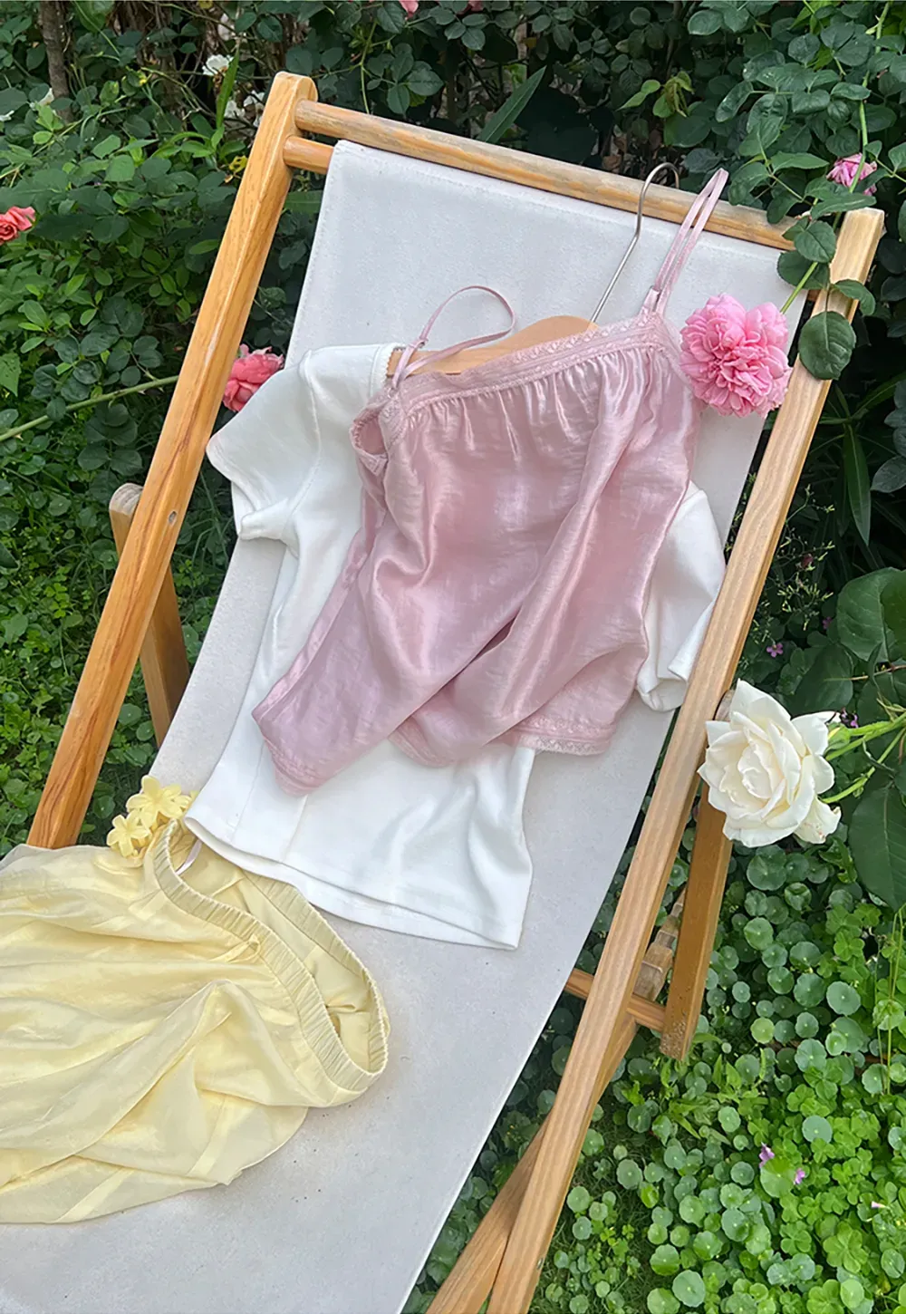 Sheer Layered Top with Floral Applique and Lace Trim