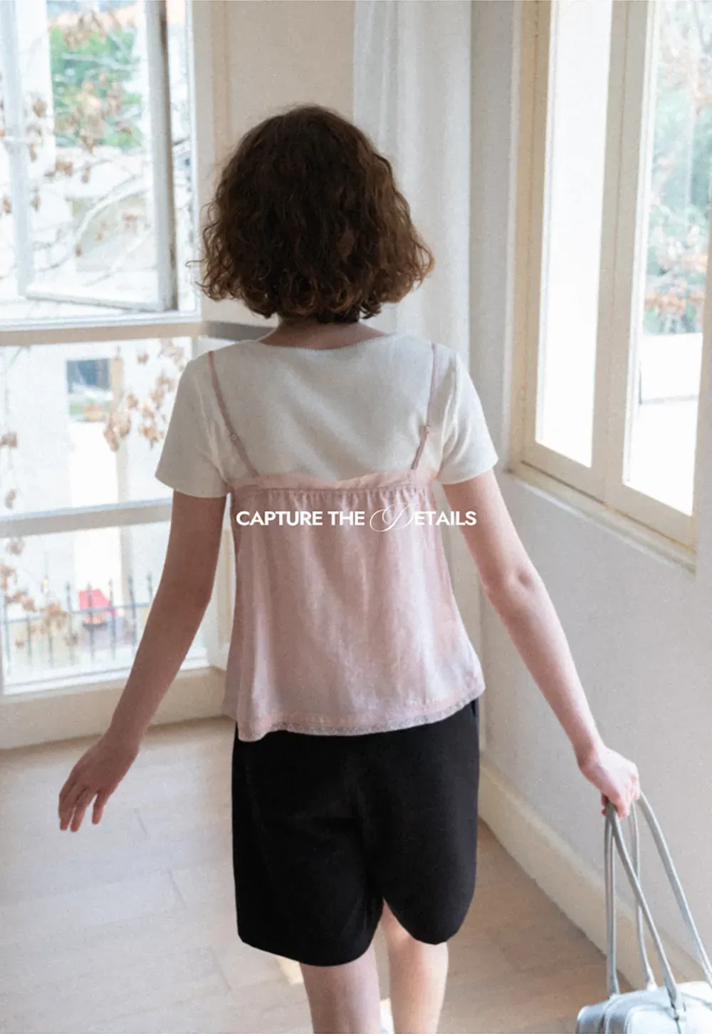 Sheer Layered Top with Floral Applique and Lace Trim