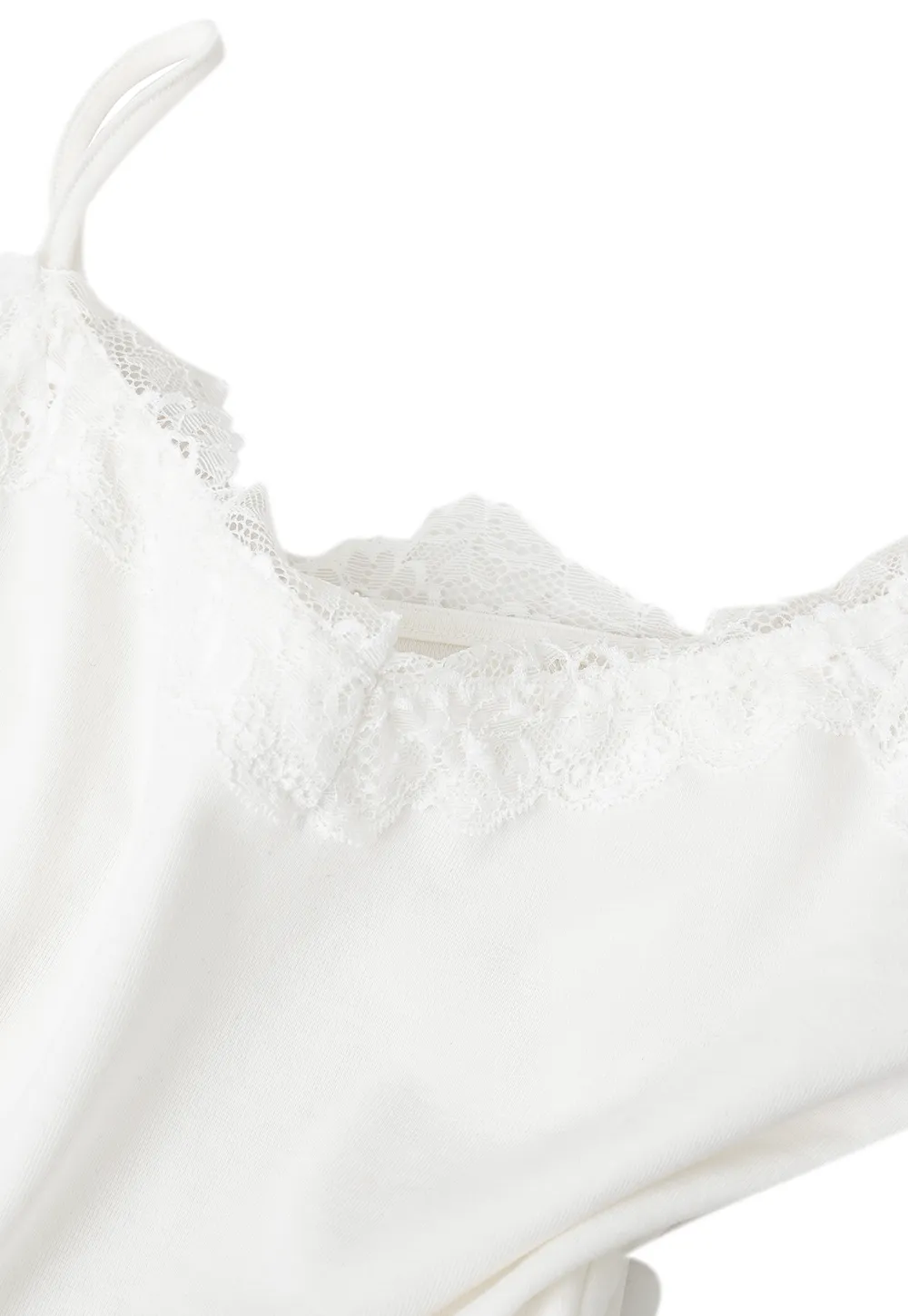 Lace Trim Halter Neck Tank Top