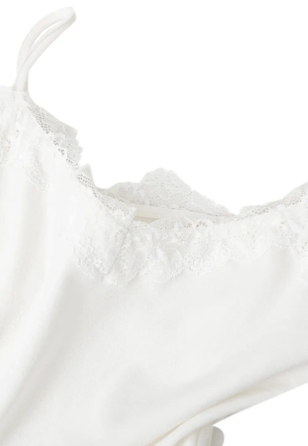 Lace Trim Halter Neck Tank Top