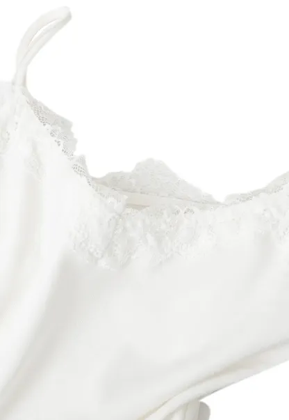 Lace Trim Halter Neck Tank Top
