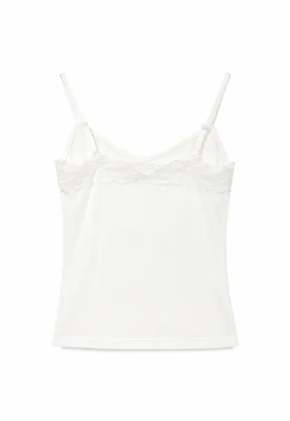 Lace Trim Halter Neck Tank Top