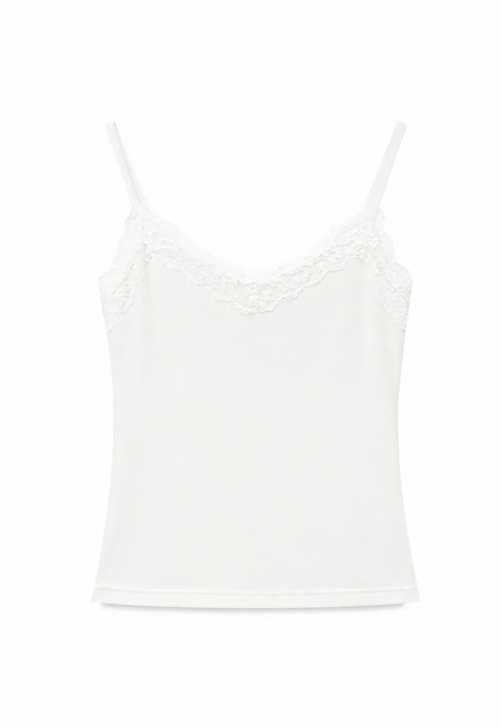 Lace Trim Halter Neck Tank Top
