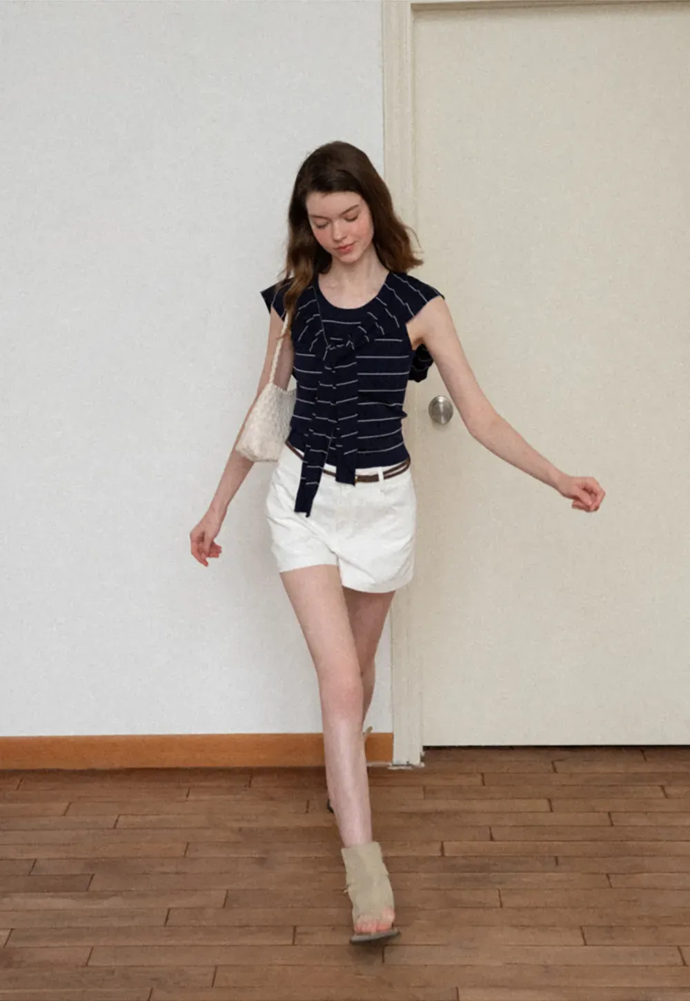 Horizontal Striped Ribbed Knit Tank Top