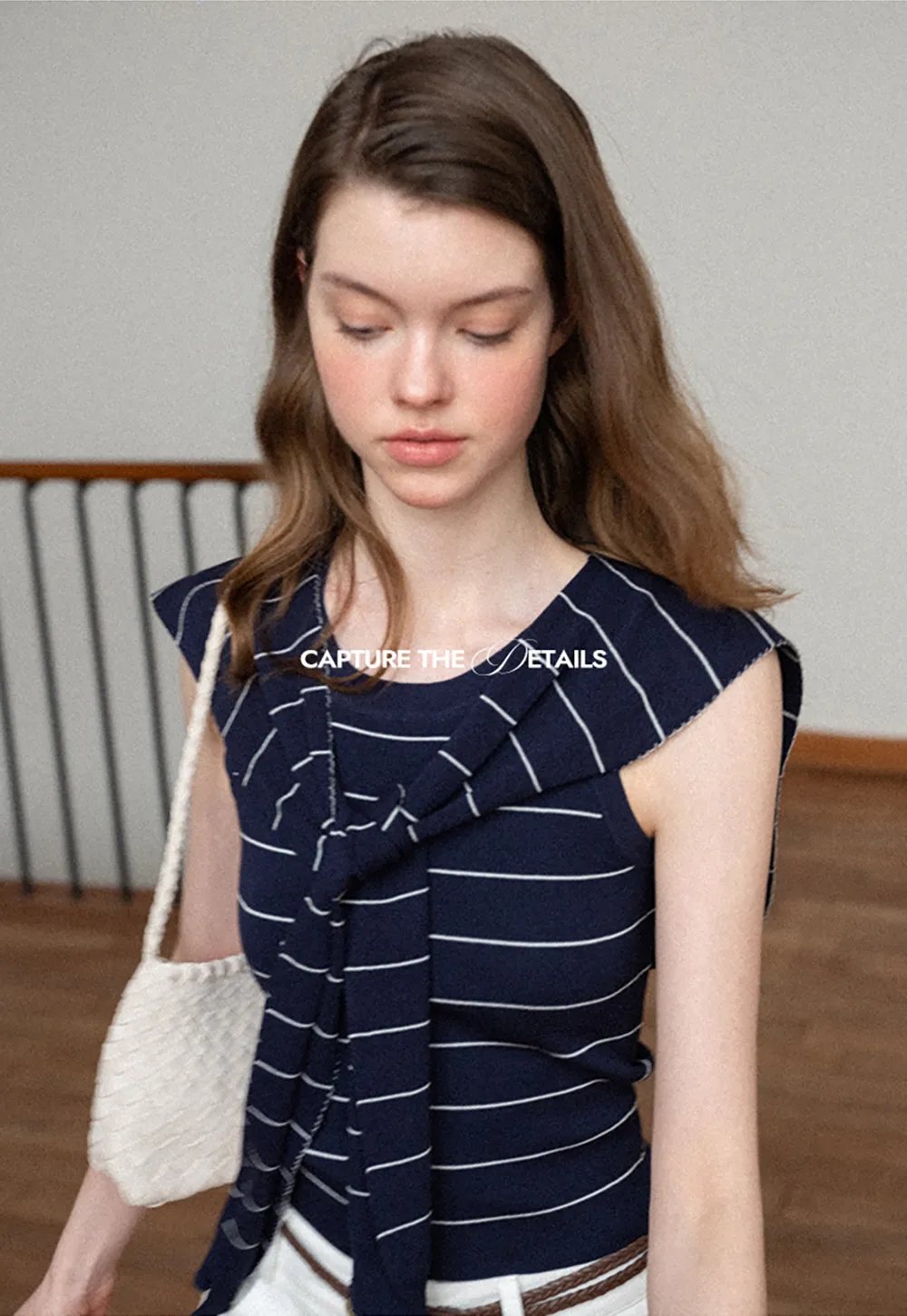 Horizontal Striped Ribbed Knit Tank Top