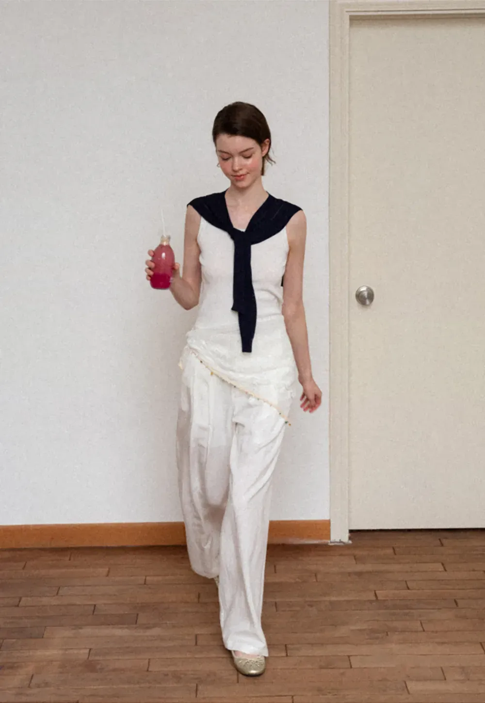 Horizontal Striped Ribbed Knit Tank Top