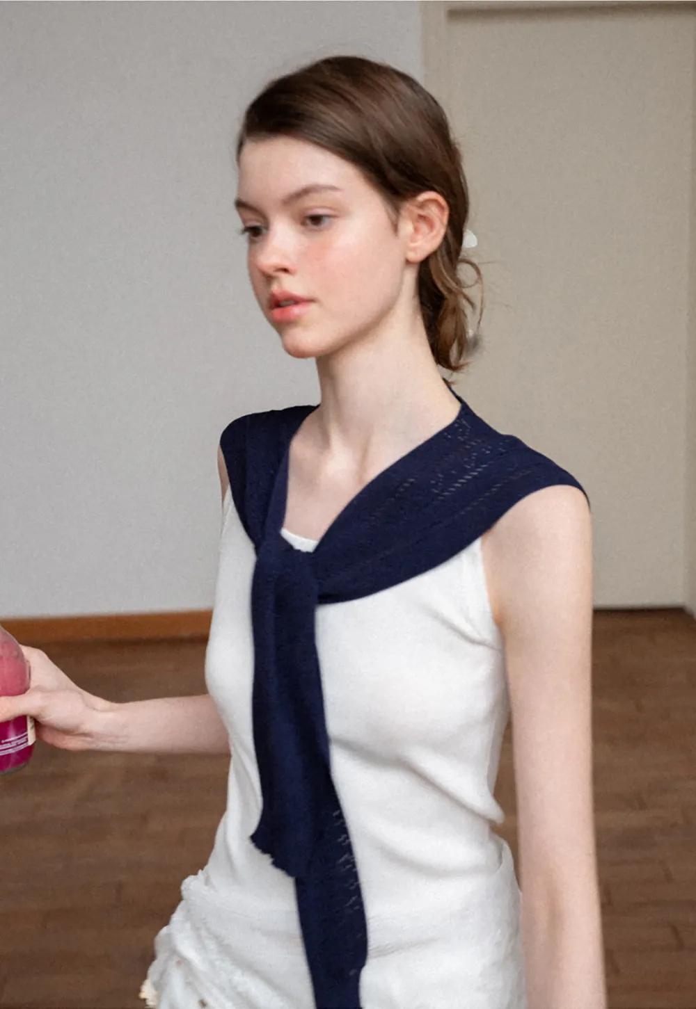 Horizontal Striped Ribbed Knit Tank Top