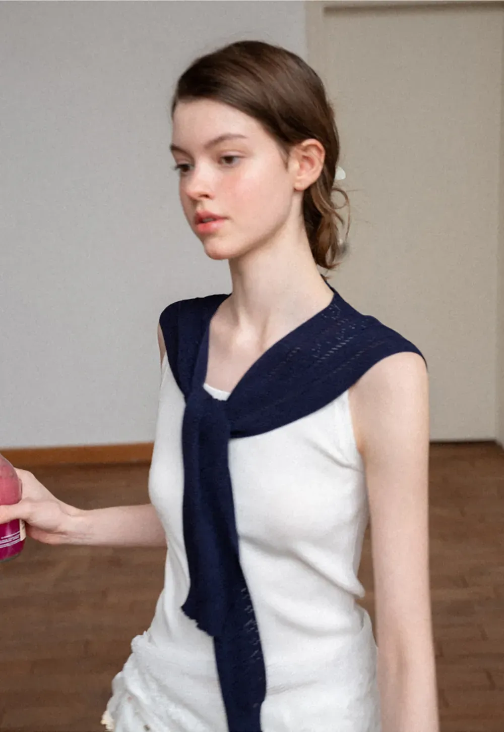 Horizontal Striped Ribbed Knit Tank Top