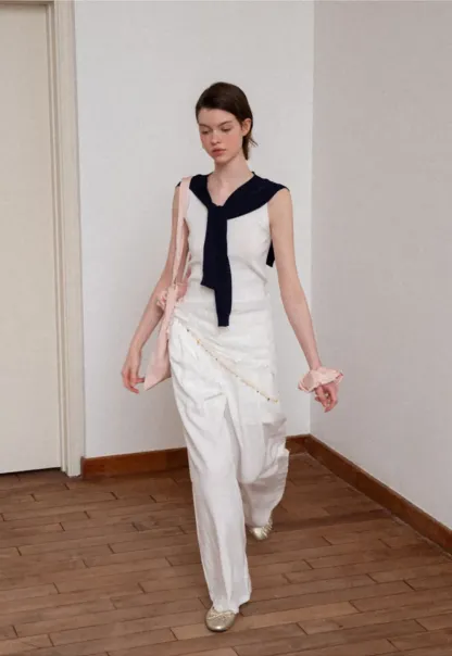 Horizontal Striped Ribbed Knit Tank Top