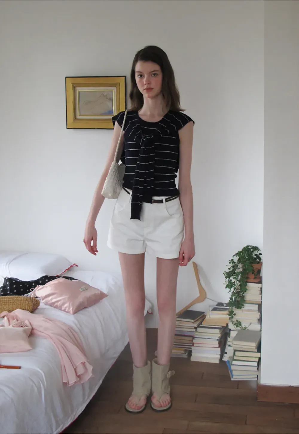 Horizontal Striped Ribbed Knit Tank Top