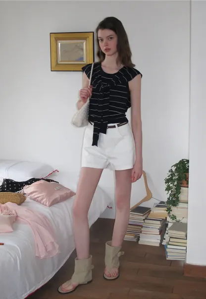 Horizontal Striped Ribbed Knit Tank Top