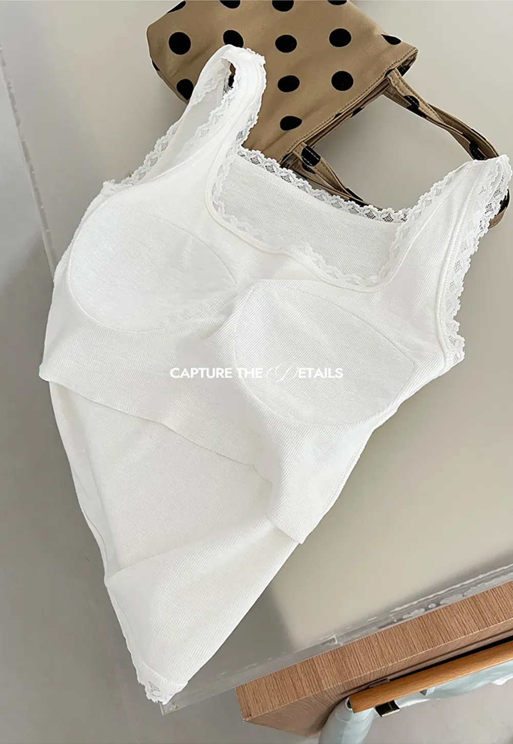Lace Trim Square Neck Tank Top