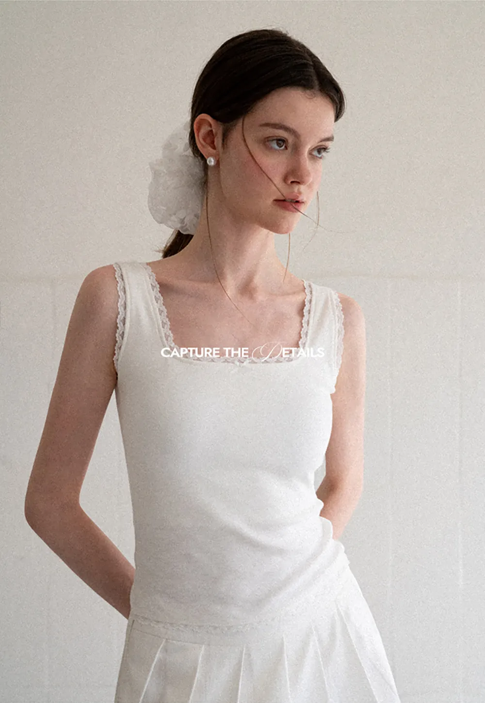 Lace Trim Square Neck Tank Top