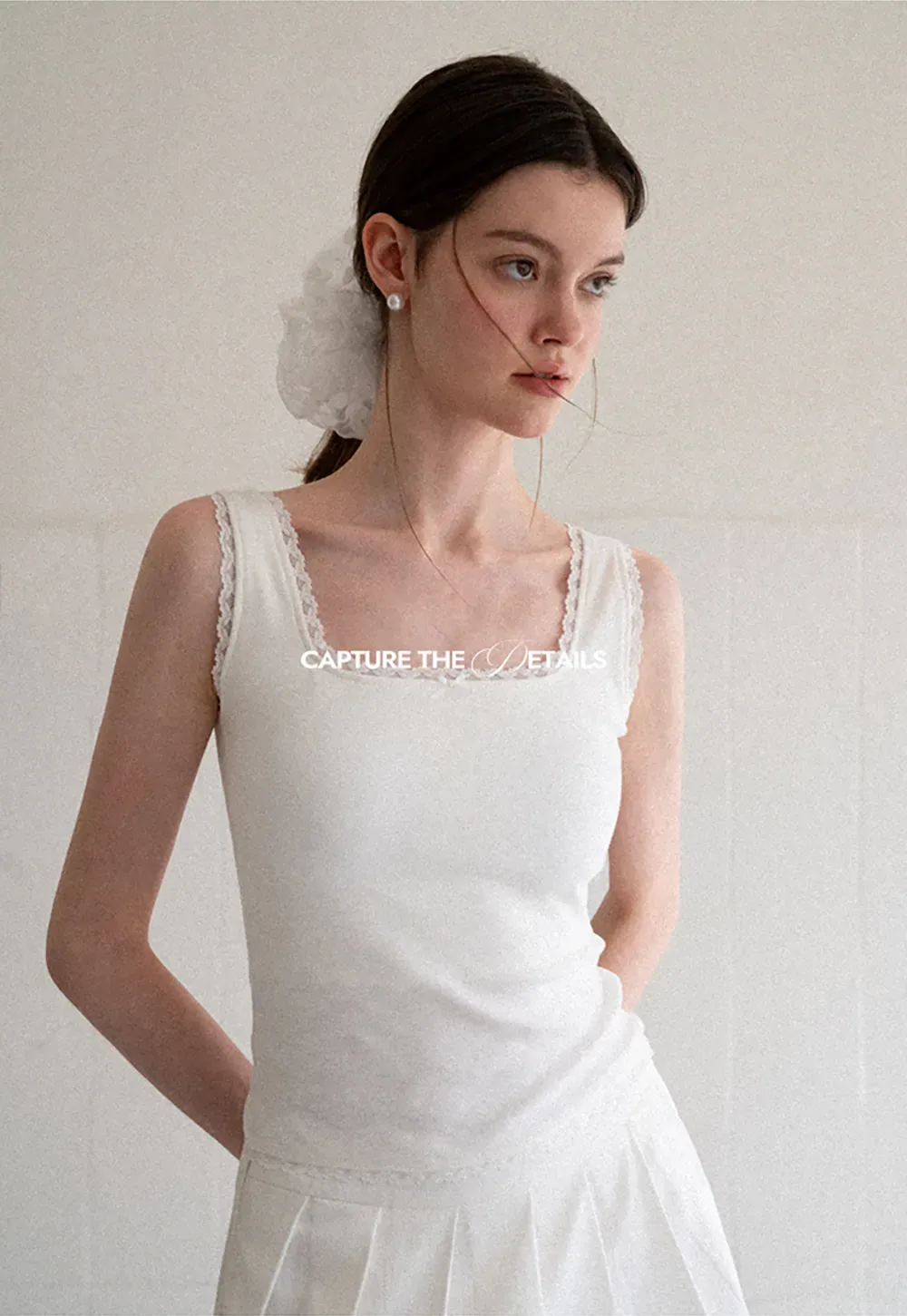 Lace Trim Square Neck Tank Top