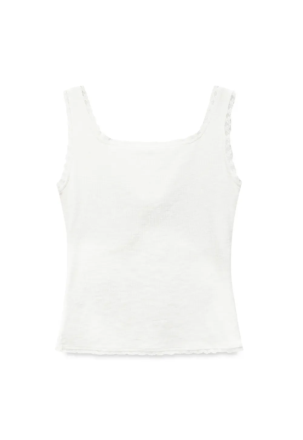 Lace Trim Square Neck Tank Top