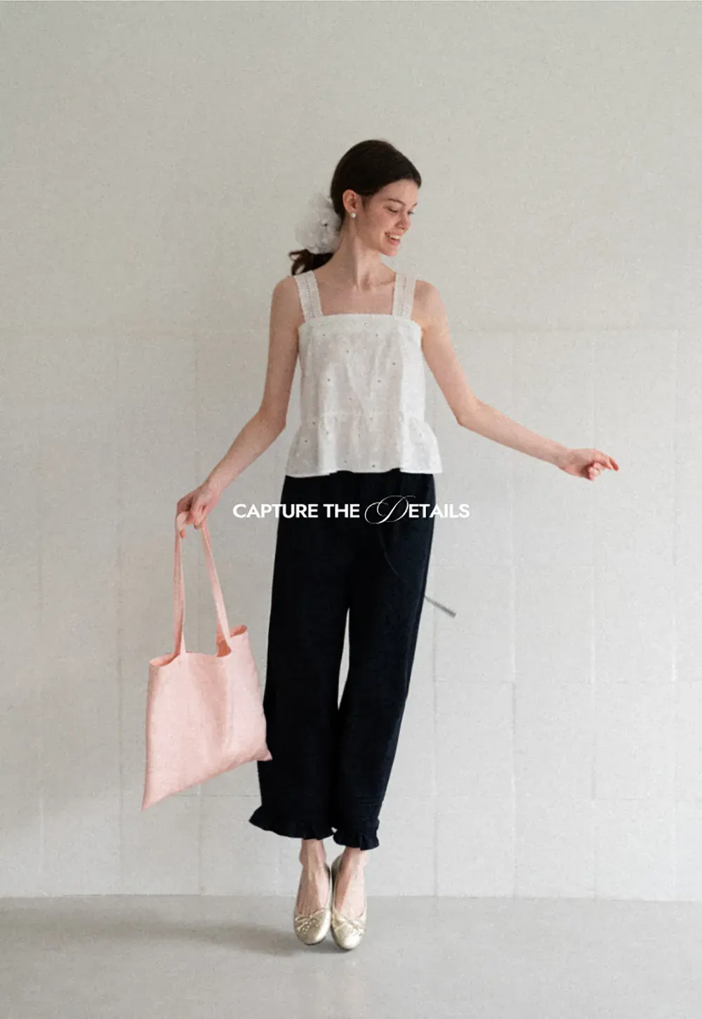 Lace Trim Square Neck Embroidered Tank Top