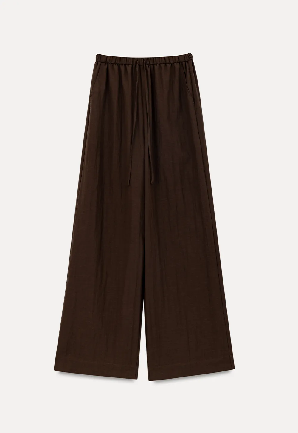 Asymmetrical Strap Top High Waist Wide Leg Pants Set