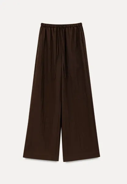 Asymmetrical Strap Top High Waist Wide Leg Pants Set
