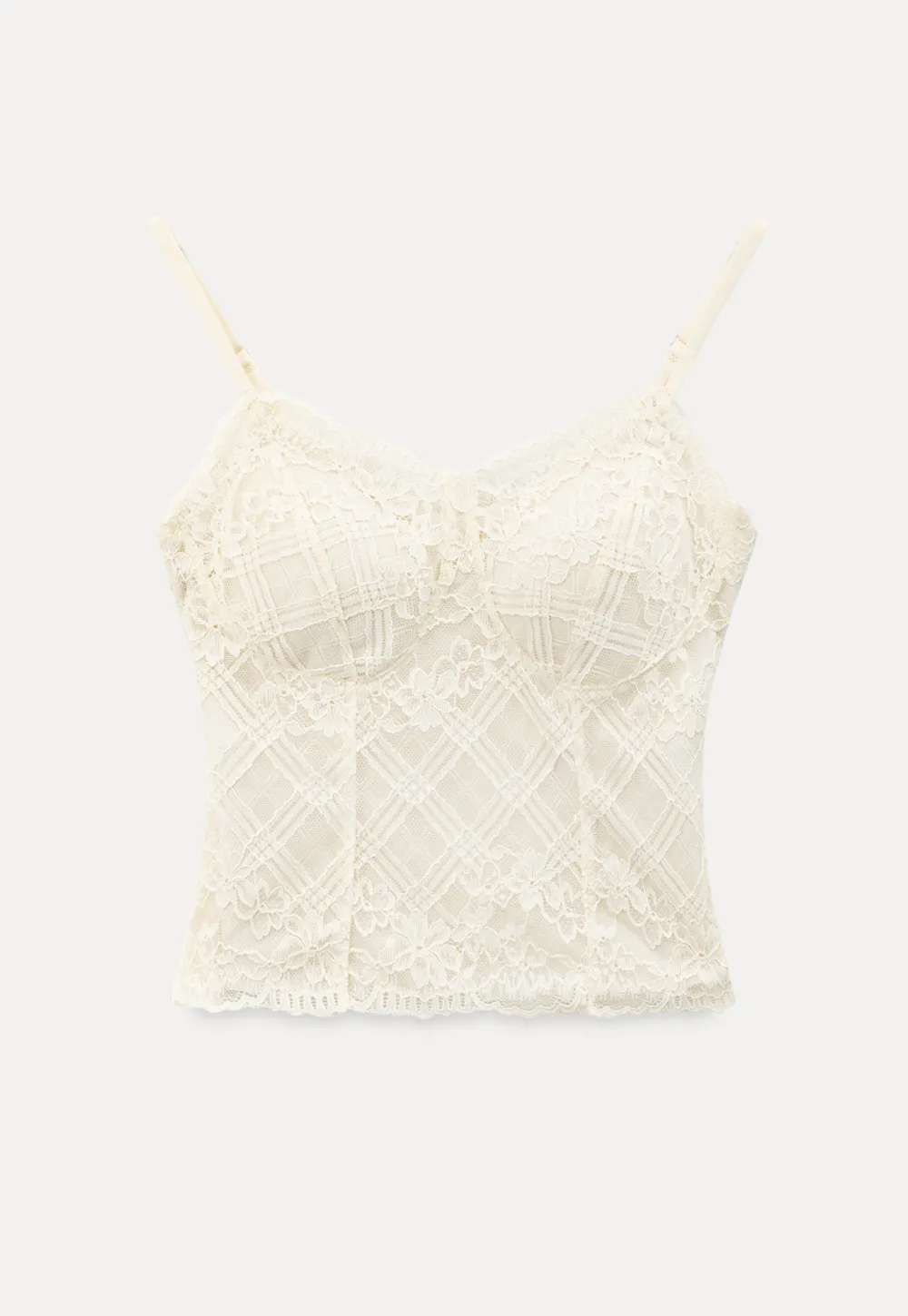 Lace Trim V Neck Spaghetti Strap Top
