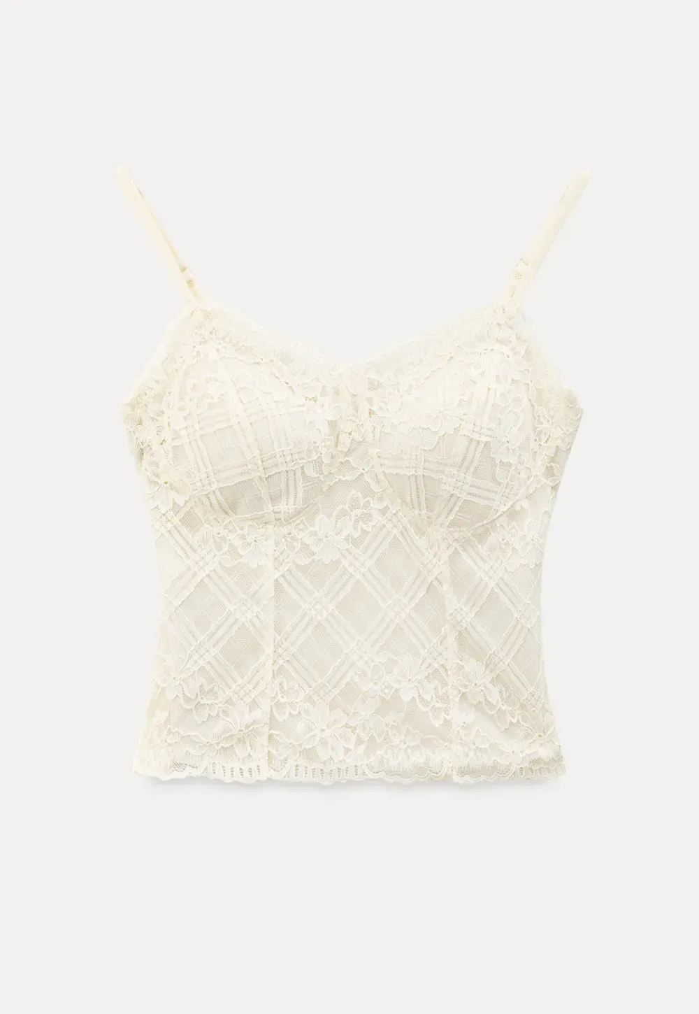 Lace Trim V Neck Spaghetti Strap Top