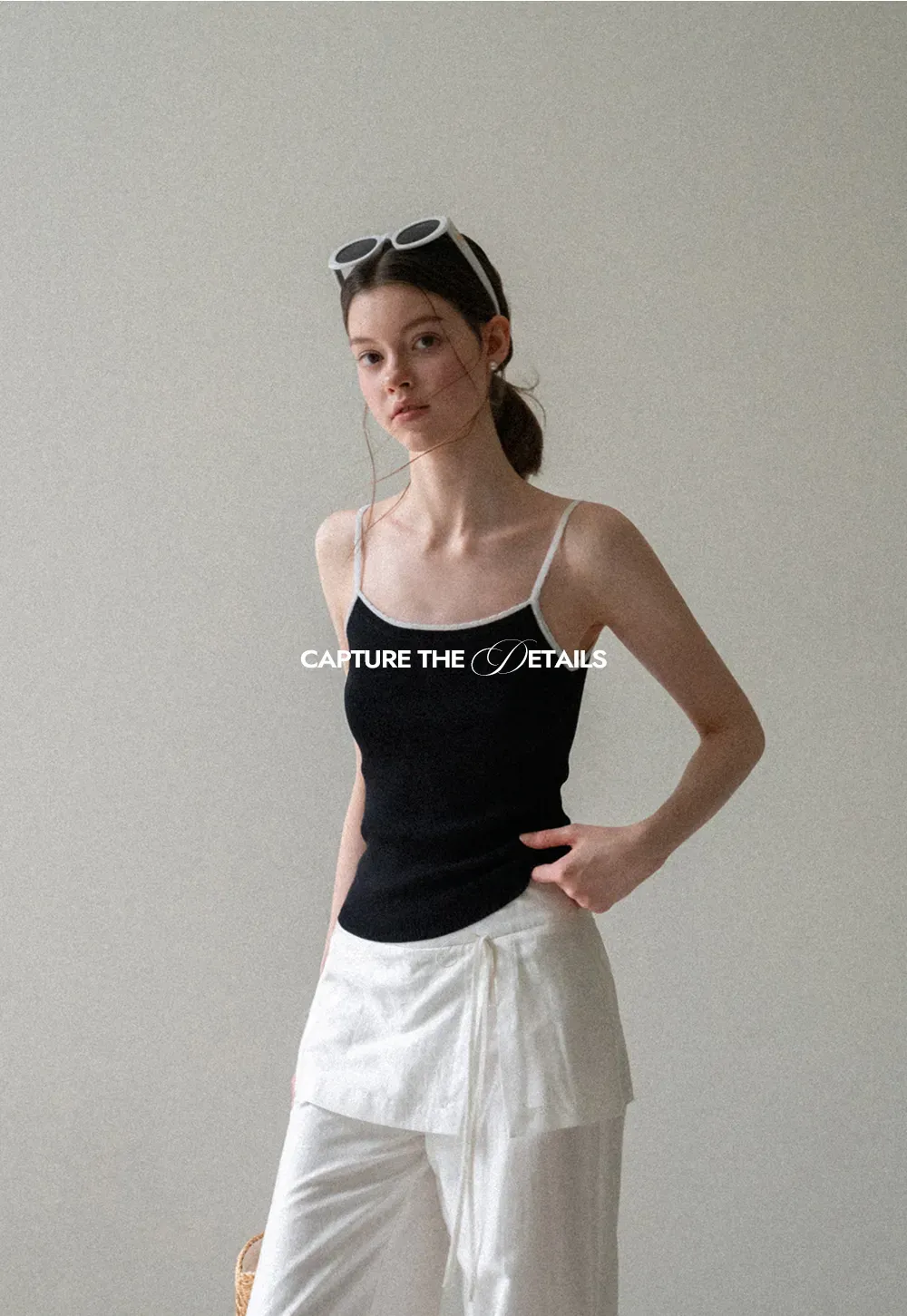 Ribbed Knit Square Neck Tank Top
