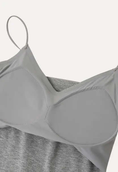 V Neck Cropped Spaghetti Strap Tank Top