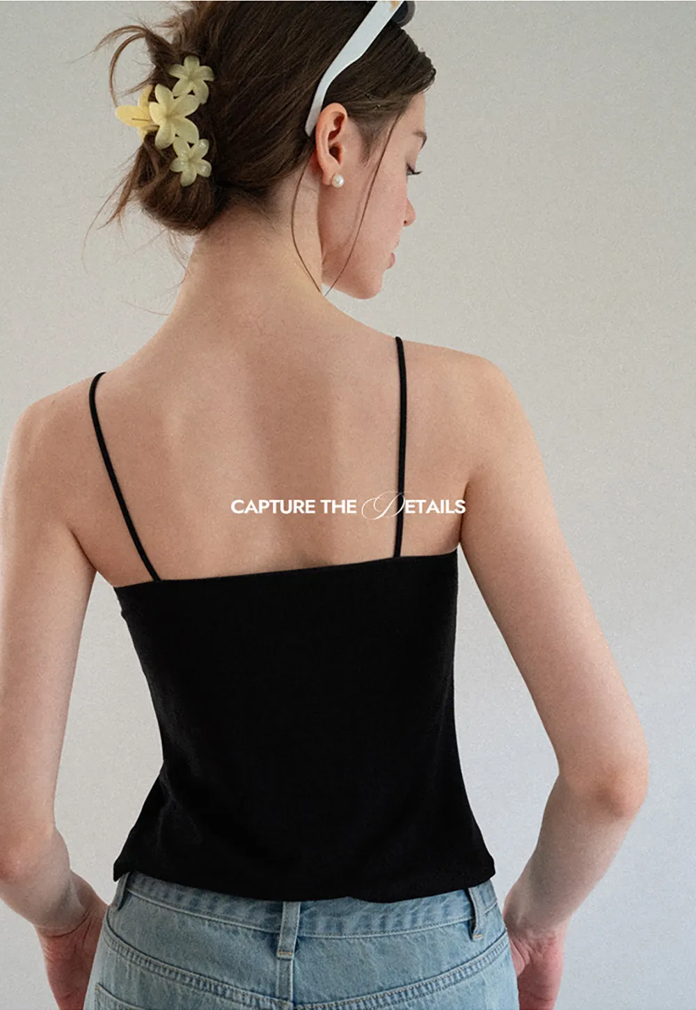 V Neck Cropped Spaghetti Strap Tank Top