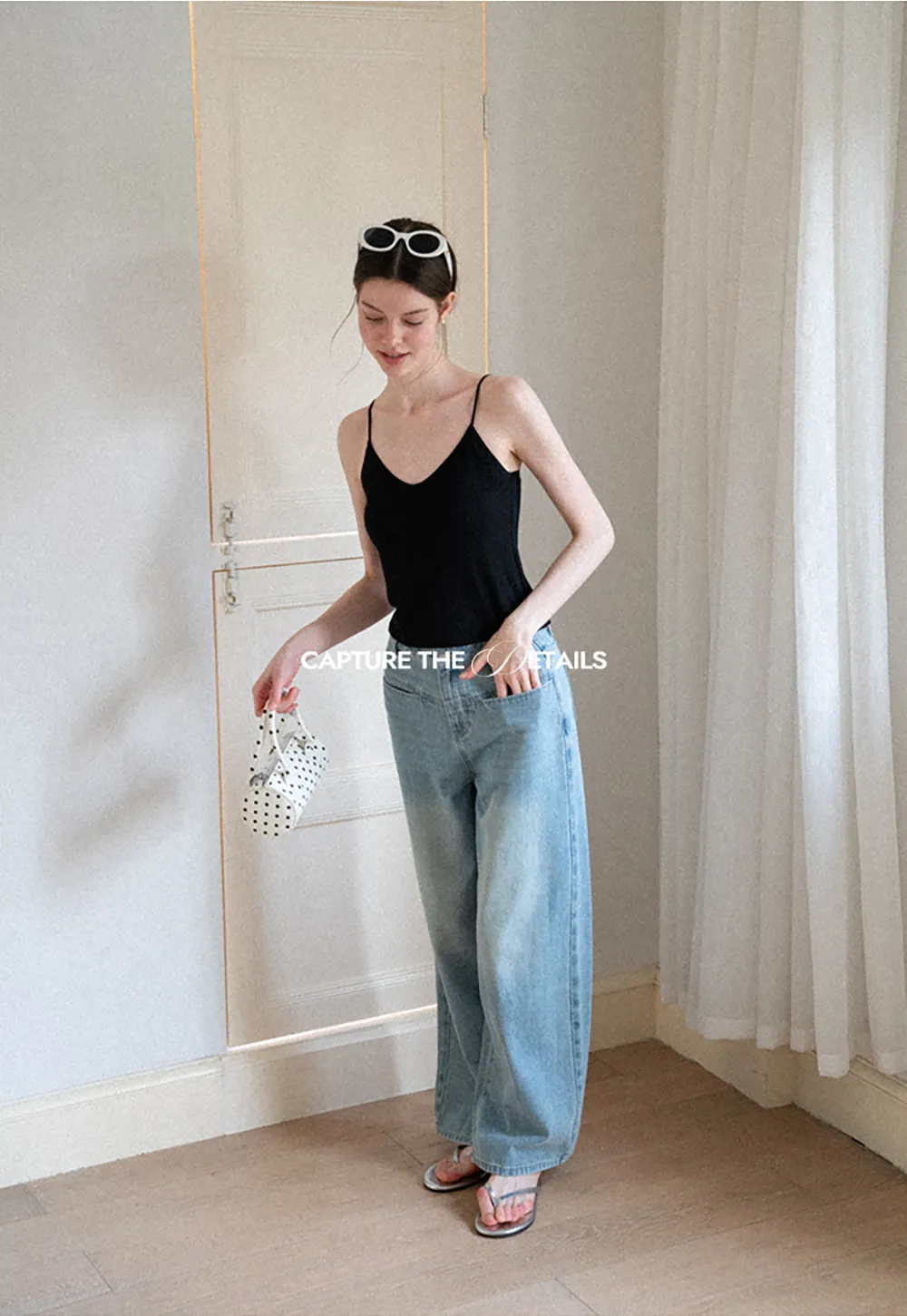 V Neck Cropped Spaghetti Strap Tank Top