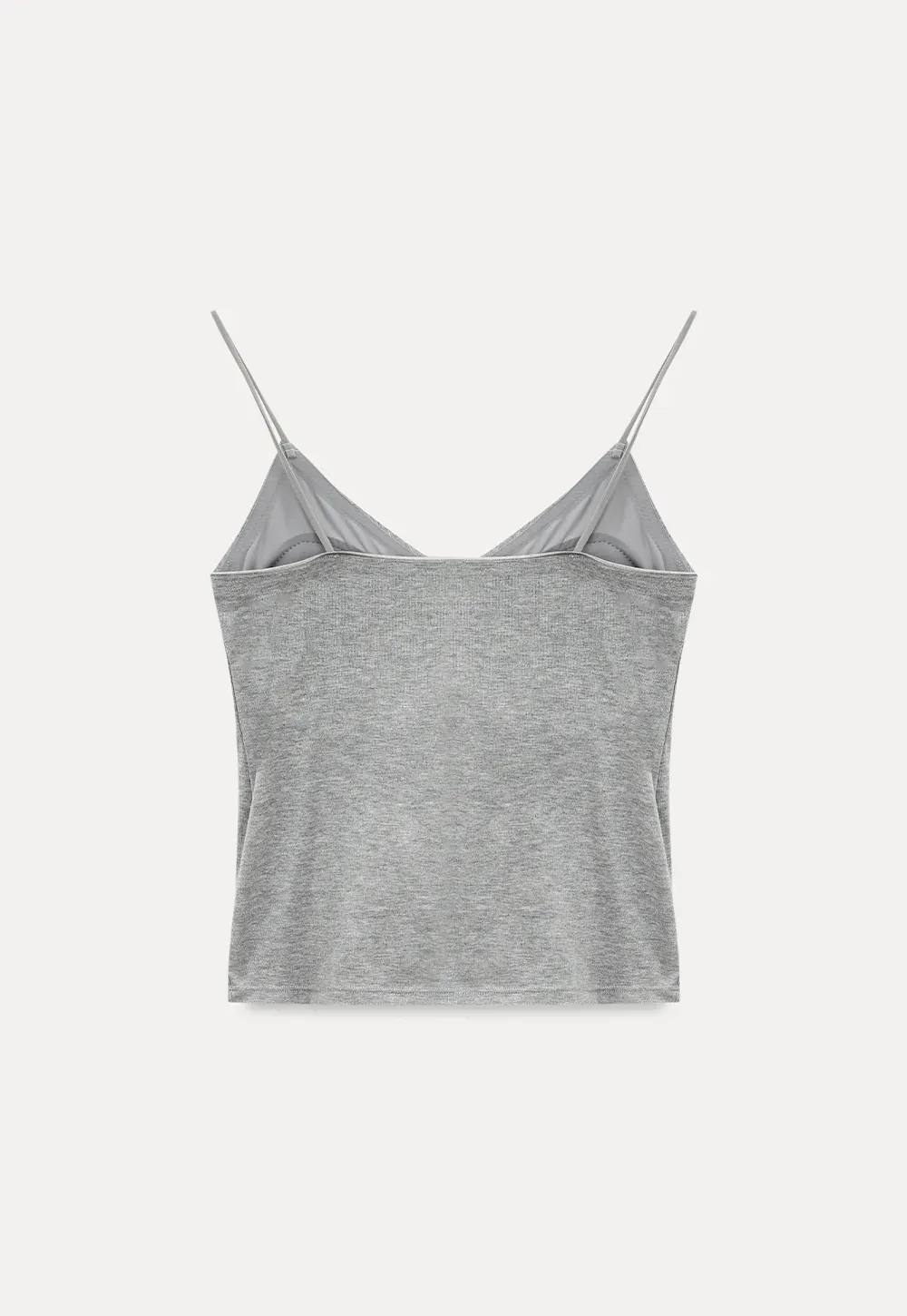 V Neck Cropped Spaghetti Strap Tank Top