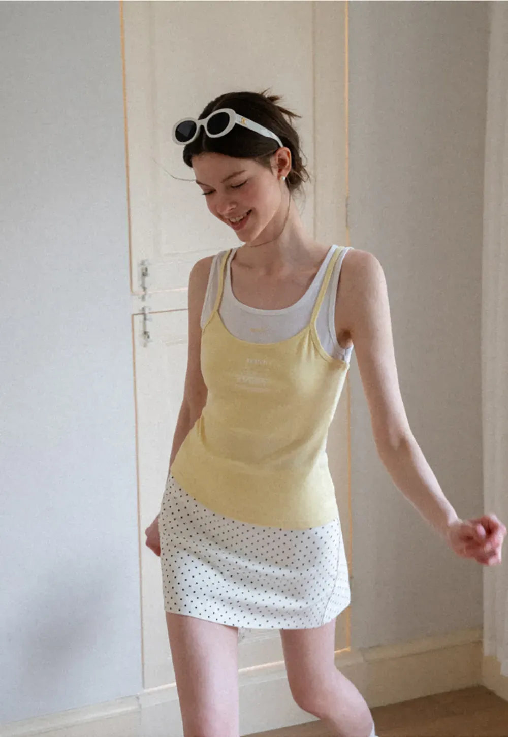 Contrast Trim Layered Tank Top