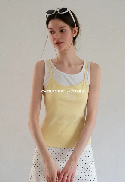 Contrast Trim Layered Tank Top